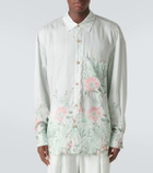 King & Tuckfield Oversized floral striped shirt
