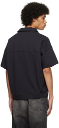 Rhude Black Embroidered Polo