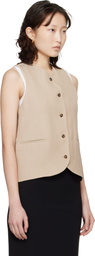 Loulou de Saison Beige Paco Tailored Waistcoat