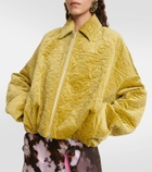 Dries Van Noten Quilted floral velvet jacket