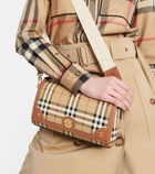 Burberry Note Small leather-trimmed shoulder bag