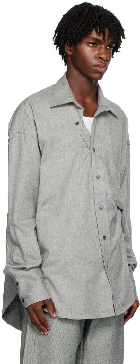 Marina Yee Gray Maxi Fold Shirt