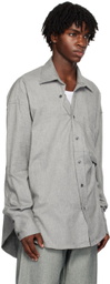 Marina Yee Gray Maxi Fold Shirt