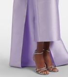 Solace London Kiki caped satin corset cocktail dress