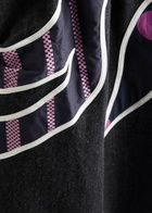 Lovebirds Printed and Appliquéd Denim Dress Black