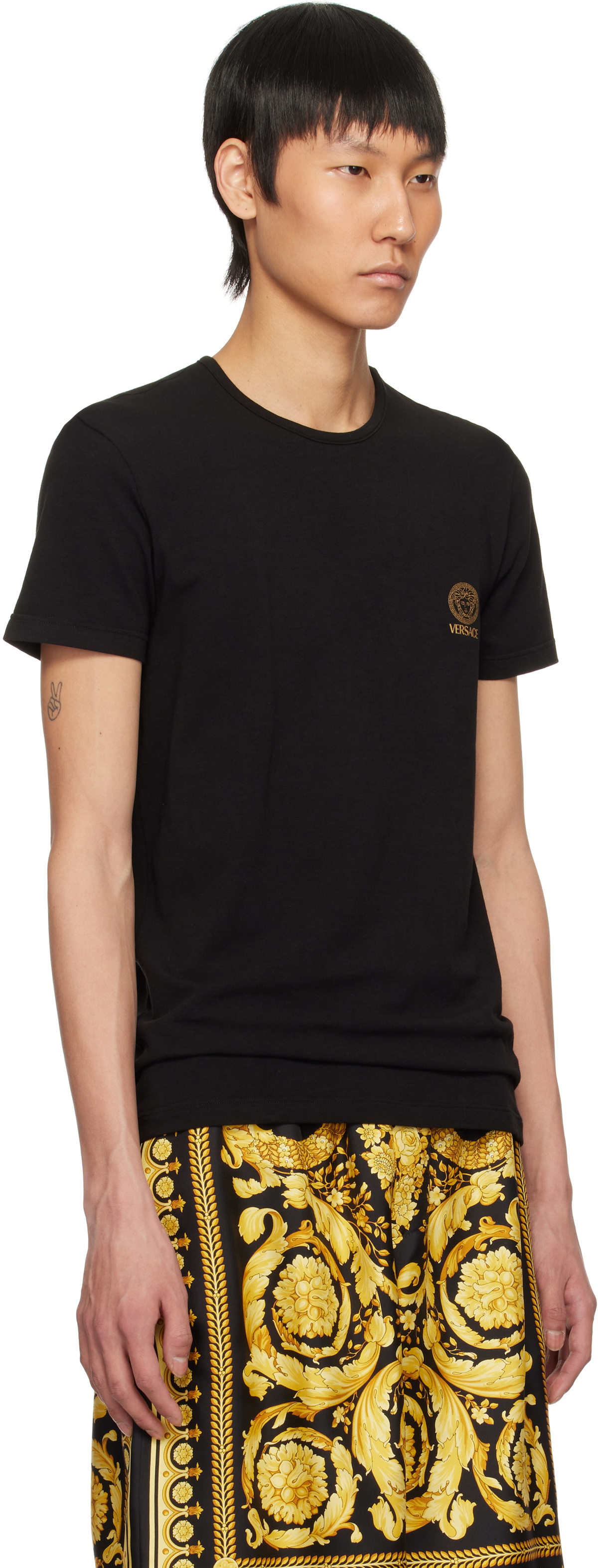 Versace Underwear Two-Pack Black Medusa T-shirts