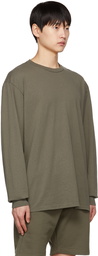 John Elliott Khaki University Long Sleeve T-Shirt