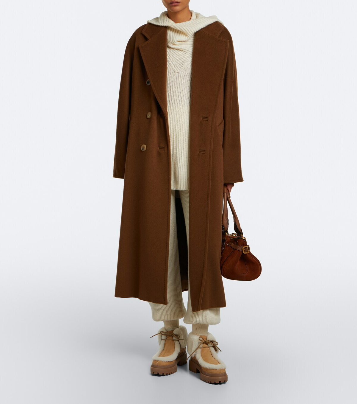 Yves Salomon Shearling-lined suede ankle boots