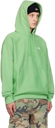 Stüssy Green Embroidered Hoodie