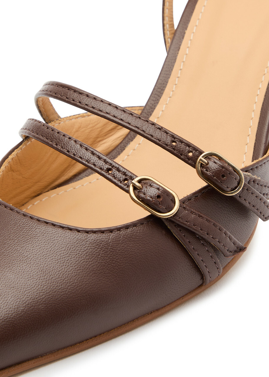Alohas Joella 75 Leather Slingback Pumps