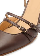 Alohas Joella 75 Leather Slingback Pumps