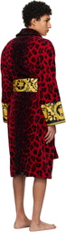 Versace Underwear Red Wild Barocco Bathrobe
