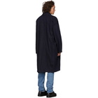 Naked and Famous Denim Indigo Loose Weave Denim Overcoat