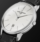 Vacheron Constantin - Patrimony Automatic 40mm 18-Karat White Gold and Alligator Watch, Ref. No. 85180/000G-9230 - Silver