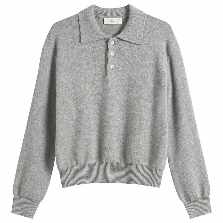 Photo: DUNST Women's Collared Sweater in Melange Grey