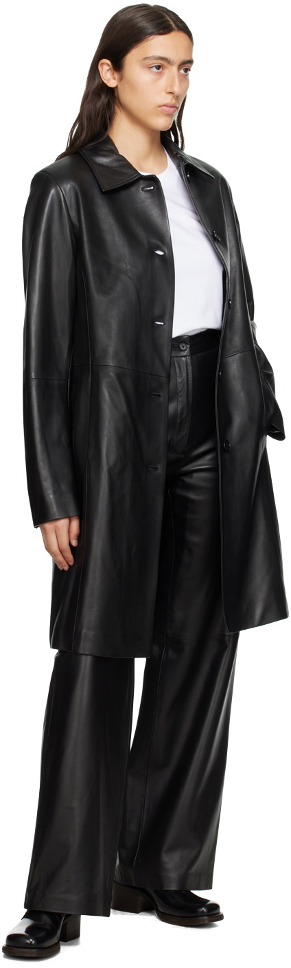 Loulou Studio Black Noro Leather Pants
