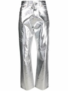 MM6 Maison Margiela Silver Foiled Straight Leg Jeans