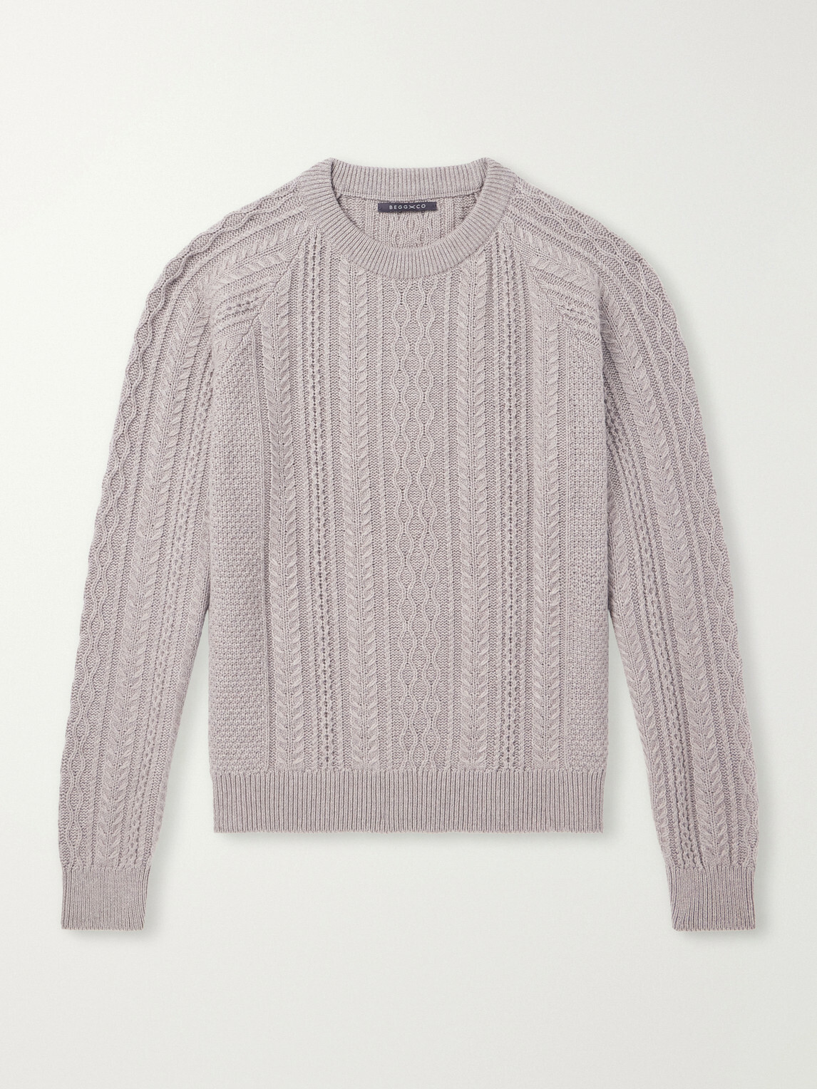Begg & Co - Maytime Cable-Knit Cashmere-Blend Sweater - Neutrals