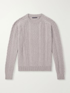 Begg & Co - Maytime Cable-Knit Cashmere-Blend Sweater - Neutrals