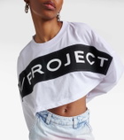 Y/Project Logo cotton jersey crop top