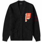 Beams Plus Men's Lettered 3G Cardigan in Black