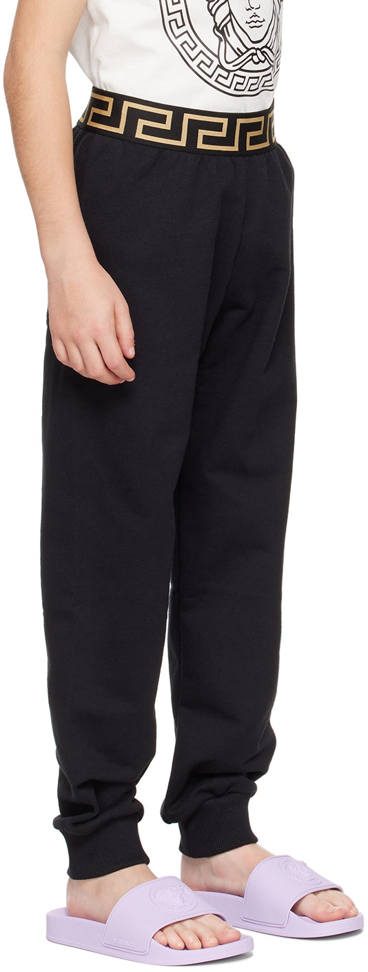 Versace Kids Black Barocco Sweatpants