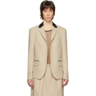 Random Identities Beige Buttonless Blazer