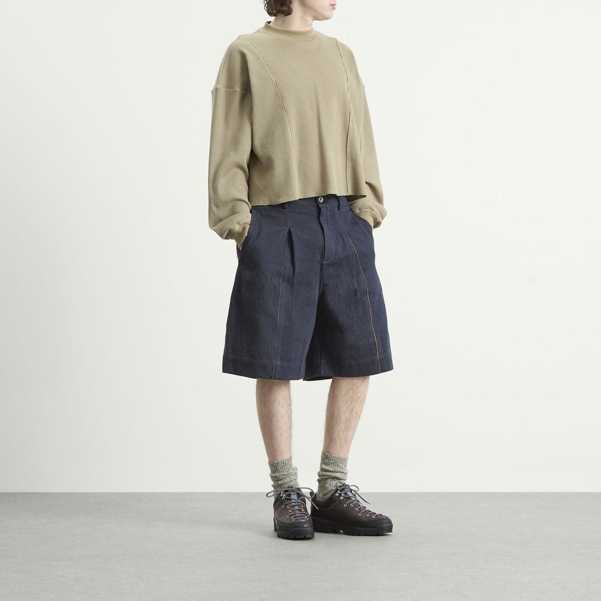 Gander Men's Waffle Longsleeve T-Shirt in Olive
