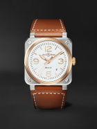 Bell & Ross - BR-03 Automatic 18-Karat Rose Gold and Steel Watch, Ref. BR03A-WH-STPG/SCA