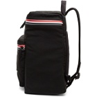 Thom Browne Black Canvas and Leather Backpack