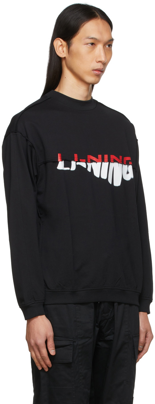 Li-Ning Black Graphic Sweatshirt Li-Ning