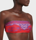 Zimmermann Raie printed bandeau bikini