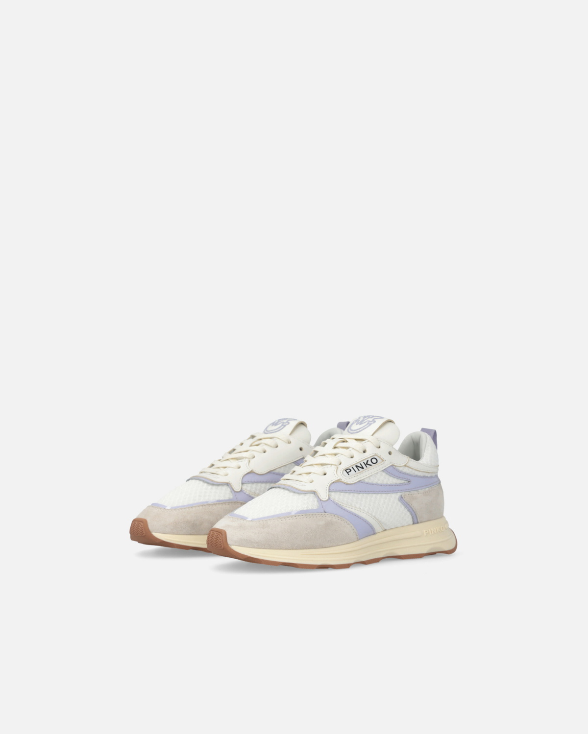 Pinko Sneakers With Logo And Patent Detailing White/Lilac