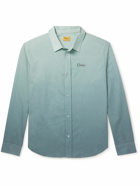 DIME - Friends Logo-Embroidered Ombré Cotton Oxford Shirt - Green