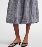 Bananhot Alba gingham cotton poplin midi skirt