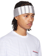 Thom Browne Gray 4-Bar Headband