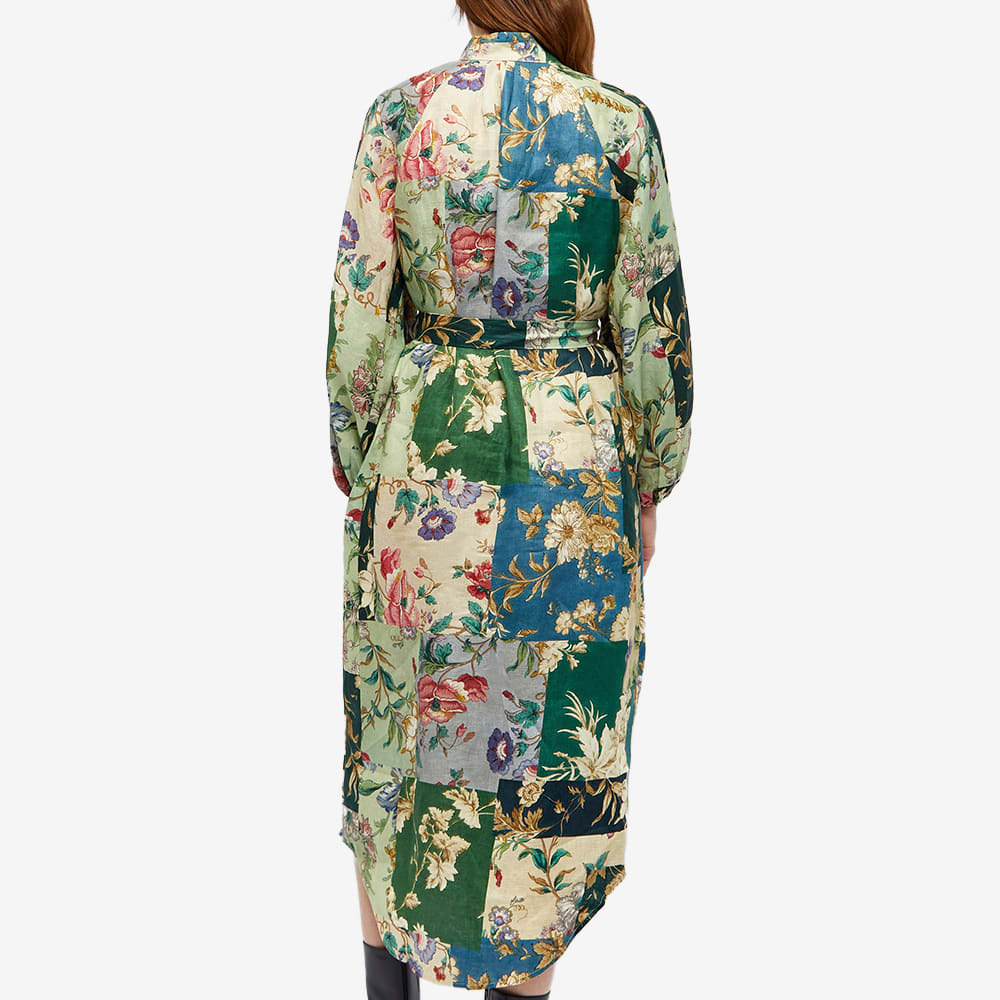 alemais loretta shirt dress Alemais Loretta Patchwork Shirtdress In Sage Floral Size 16