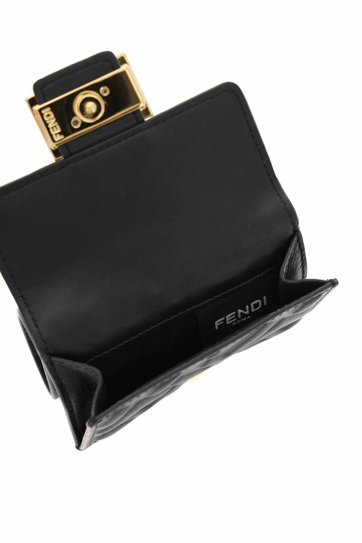 FENDI tri-fold micro wallet Black