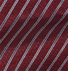 Giorgio Armani - 7cm Striped Silk-Jacquard Tie - Burgundy
