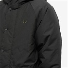 Fred Perry Authentic Men's Padded Zip-Through Jacket in Black