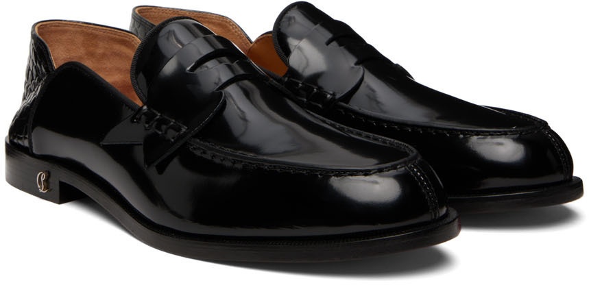 Christian Louboutin Men's No Penny Leather Loafers - Black
