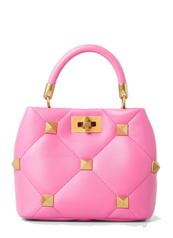 Photo: Top Handle Roman Stud Mini Handbag in Pink