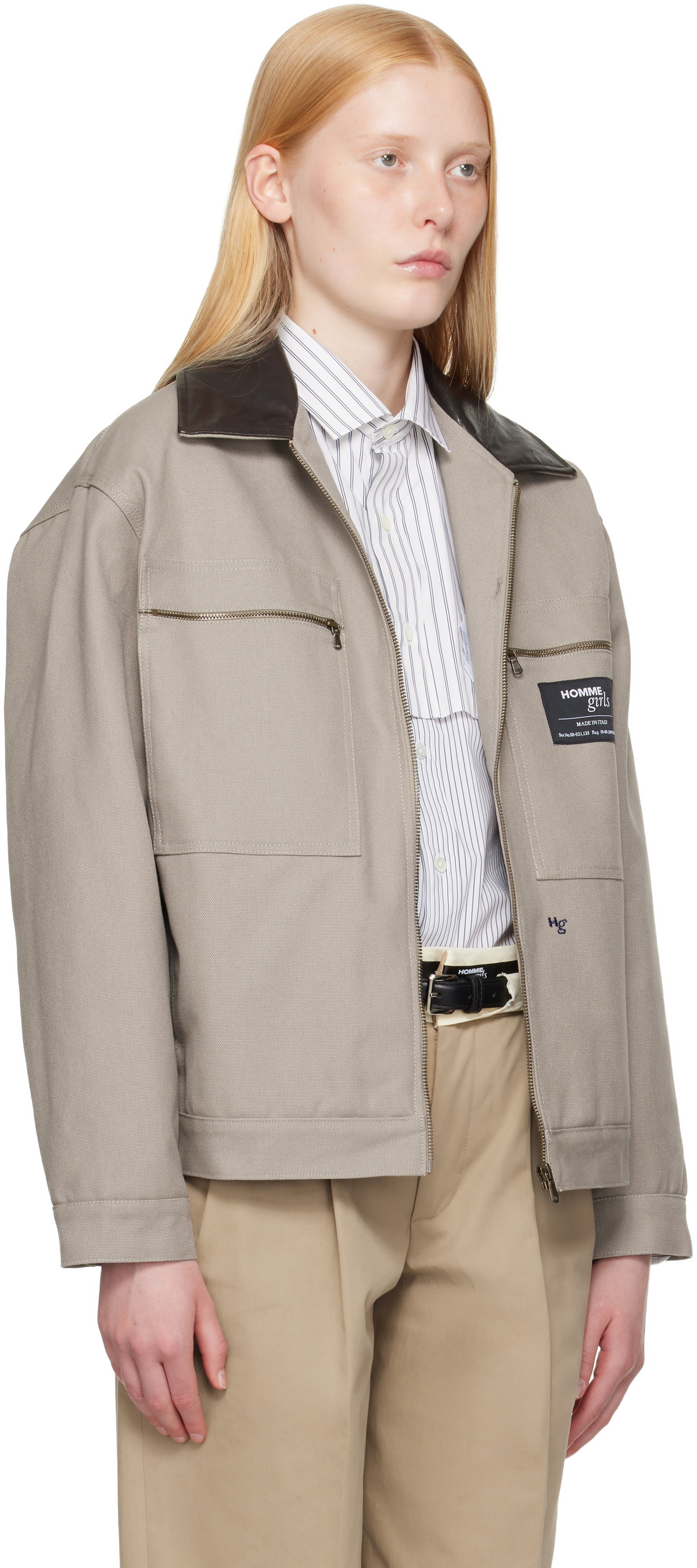 HommeGirls Gray Work Jacket