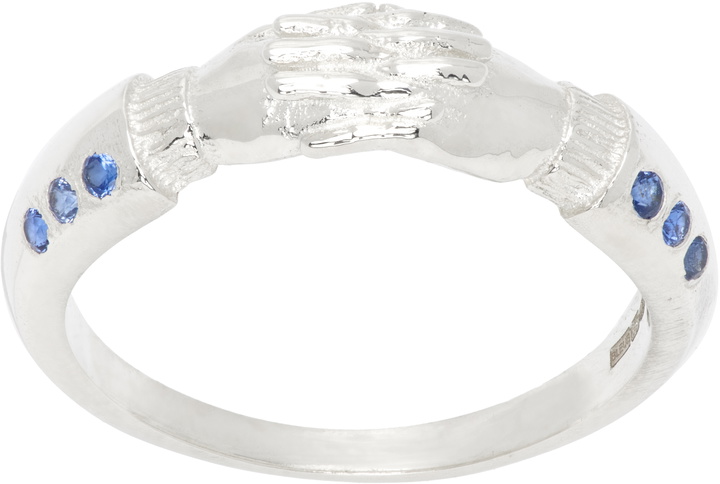 Photo: Bleue Burnham SSENSE Exclusive Hands Of Thought Ring
