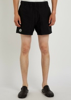 Bode Field Logo-embroidered Cotton-twill Shorts Black