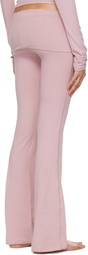 SKIMS Purple Cotton Jersey Foldover Lounge Pants