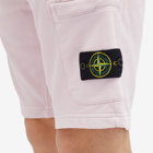Stone Island Men's Garment Dyed Sweat Shorts in Pink