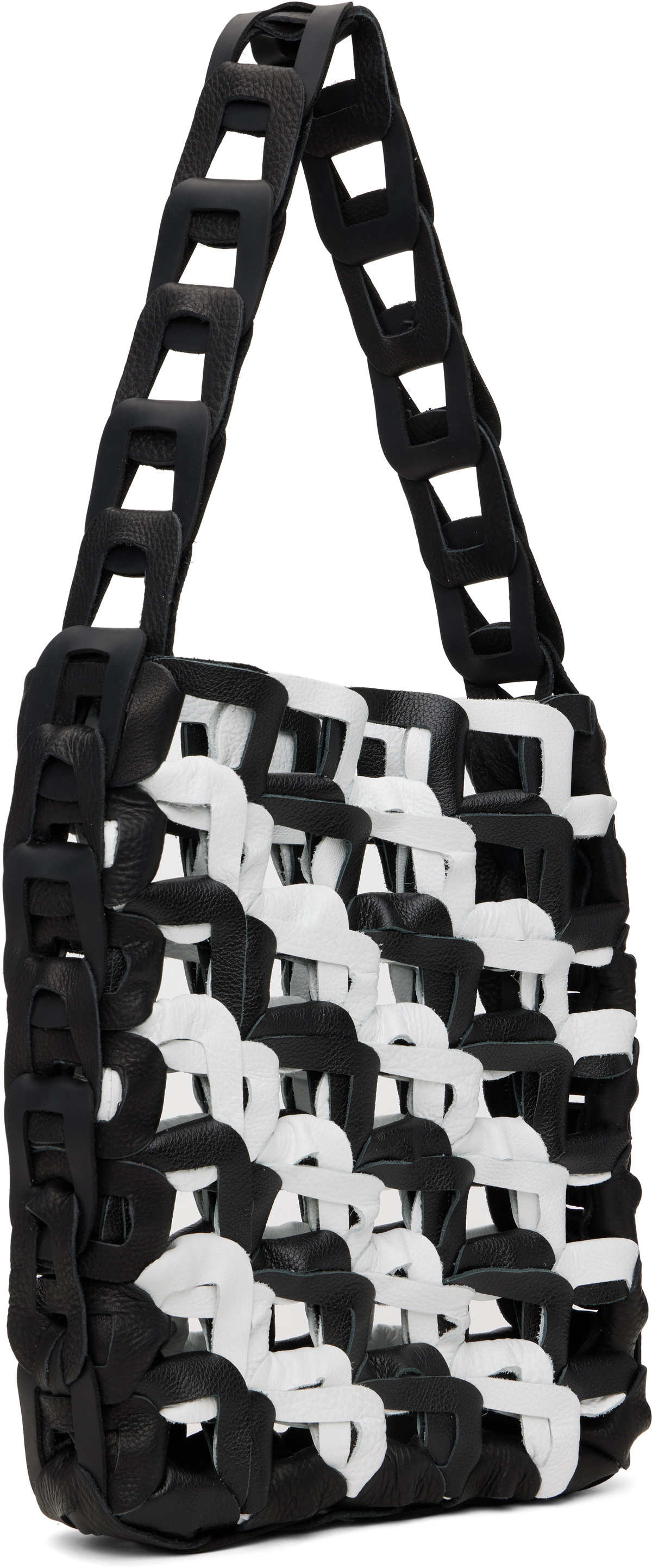 SC103 Black & White Medium Links Tote