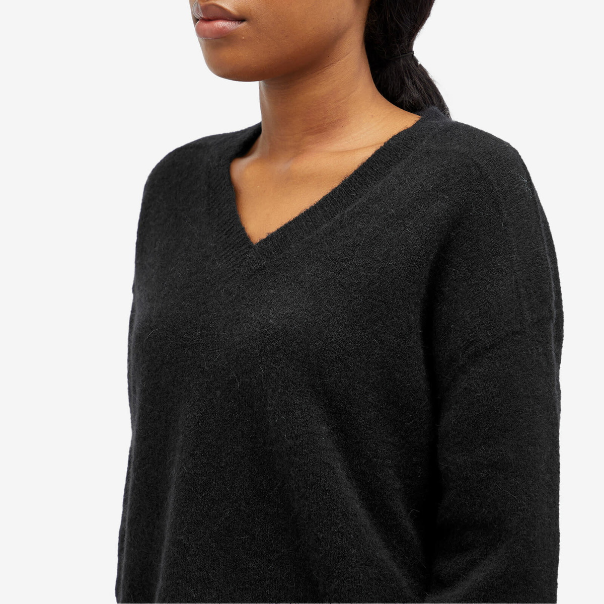 Rick Owens Women's Tommy V-Neck Knit in Black Rick Owens