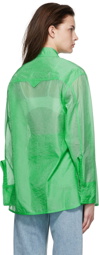 LOW CLASSIC Green Polyester Shirt